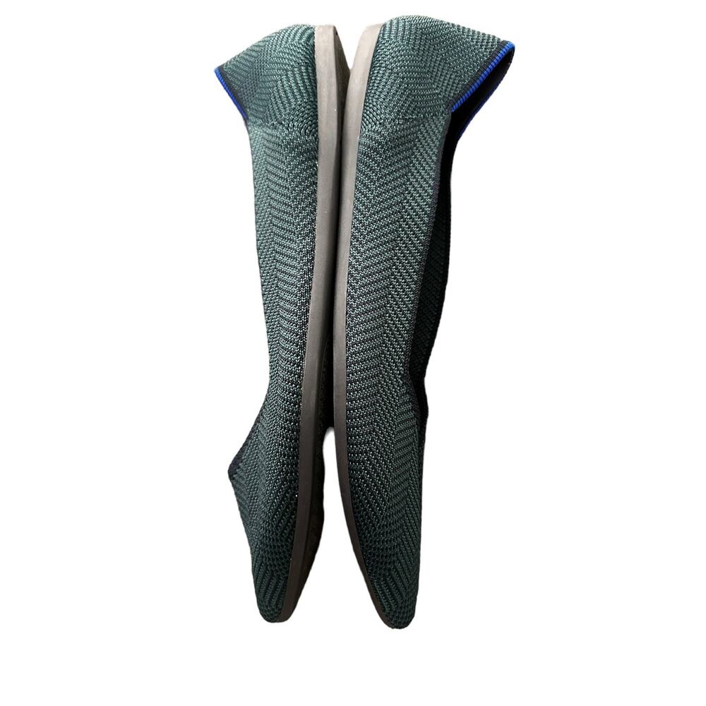 Rothy's The Point Green Cedar Herringbone sz 13 Slip-on Ballet Flats - Picture 8 of 12